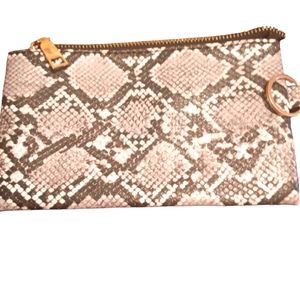Snakeskin Pattern Zipper Pouch